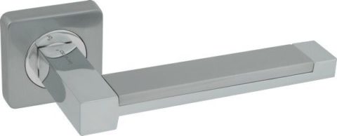 Дверная ручка на квадратной розетке LD 207 SC/CP матовый хром / хром