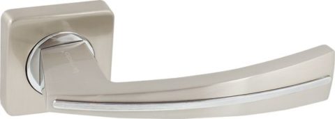 Дверная ручка на квадратной розетке LD 208 SN/CP матовый никель / хром