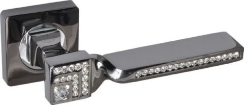 Дверная ручка на квадратной розетке LD 260 BN/CP черный никель / хром