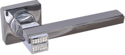 Дверная ручка на квадратной розетке LD 270 BN/CP черный никель / хром