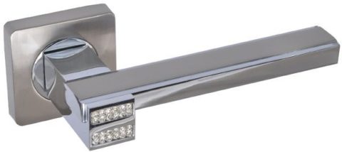 Дверная ручка на квадратной розетке LD 270 SN/CP матовый никель / хром