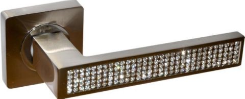 Дверная ручка на квадратной розетке LD 290 SN/CP матовый никель / хром