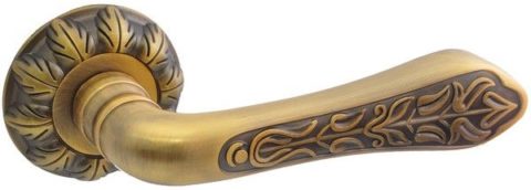 Дверная ручка на круглой розетке LD 317 ABB кофе