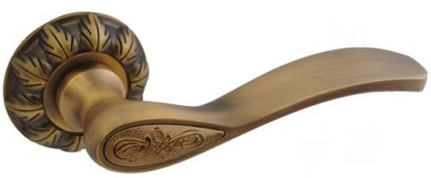 Дверная ручка на круглой розетке LD 385 ABB кофе