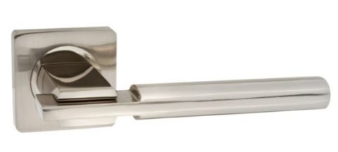 Дверная ручка RENZ "Лоренцо" DH 59-02 SN/NP матовый никель / хром