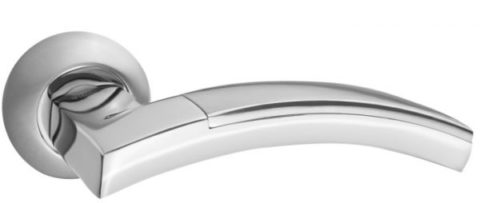 Дверная ручка RENZ "Луиджи" DH 83-08 SN/NP матовый никель / хром