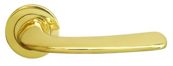 Дверная ручка на круглом основании MORELLI Luxury NC-7 OTL (SAND/ПЕСОК) золото