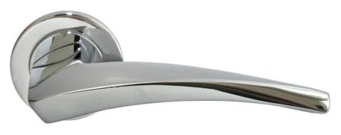 Дверная ручка на круглом основании MORELLI Luxury NC-9 CRO (WIND/ВЕТЕР) хром