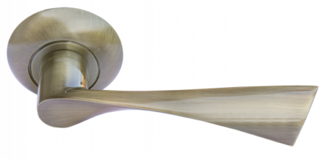 Ручка дверная на круглом основании MORELLI КАПЕЛЛА MH-01 AB античная бронза