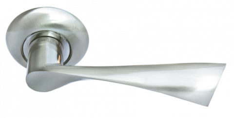 Ручка дверная на круглом основании MORELLI КАПЕЛЛА MH-01 SN матовый никель