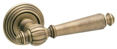 Дверная ручка FIMET на круглой розетке 106/269 MICHELLE сатин.бронза F43