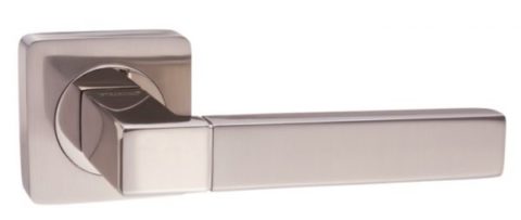 Дверная ручка RENZ "Милан" DH 51-02 SN/NP матовый никель / хром