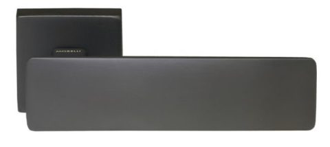 Дверная ручка на квадратном основании MORELLI Luxury SPACE BLACK матовая черная бронза