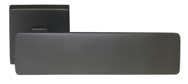 Дверная ручка на квадратном основании MORELLI Luxury SPACE BLACK матовая черная бронза