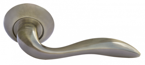 Ручка дверная на круглом основании MORELLI MH-05 AB античная бронза