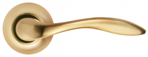 Ручка дверная на круглом основании MORELLI MH-05 SG матовое золото