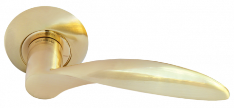 Ручка дверная на круглом основании MORELLI MH-07 SG матовое золото