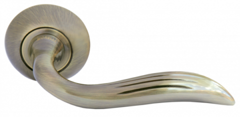 Ручка дверная на круглом основании MORELLI MH-10 AB античная бронза