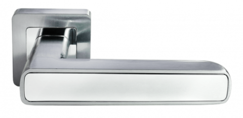 Ручка дверная на квадратном основании MORELLI DIY MH-44 SC/CP-S55 матовый хром / хром