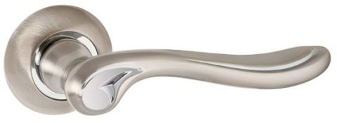 Дверная ручка PUNTO "ONDA TL" SN/CP-3 матовый никель / хром