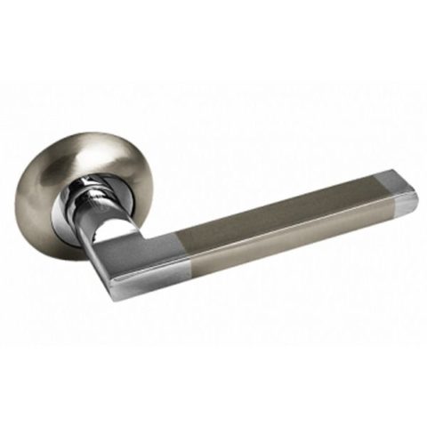 Дверная ручка на круглой розетке PALIDORE А-40НН/РС белый никель/хром