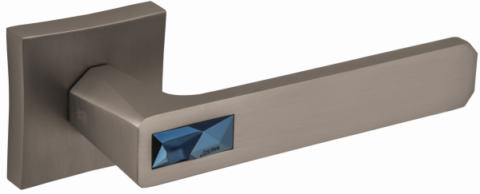 Дверная ручка ORO&ORO 933-13 на квадратном основании MSN/MET BL