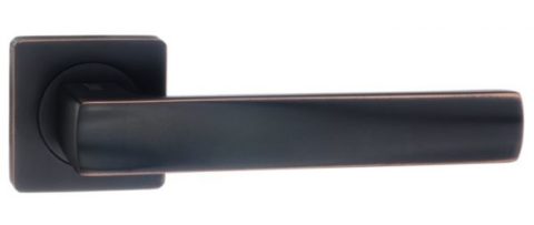 Дверная ручка RENZ "Остия" DH 74-02 ABB черная бронза с патиной