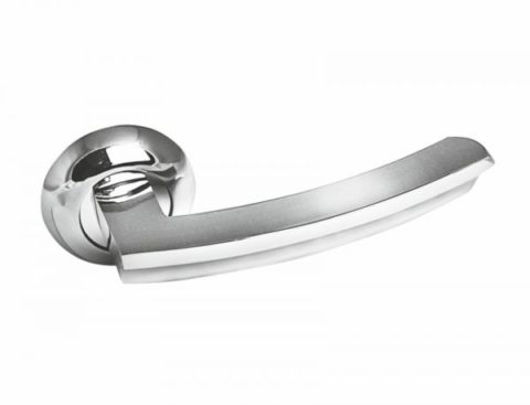 Дверная ручка на круглой розетке PALIDORE A-75 GR PC черный/хром