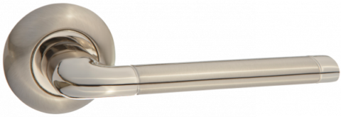 Дверная ручка PUERTO AL 503-08 SN/NP матовый никель / никель блестящий
