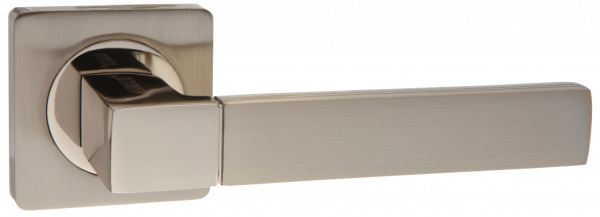 Дверная ручка PUERTO AL 521-02 SN/NP никель матовый / никель блестящий