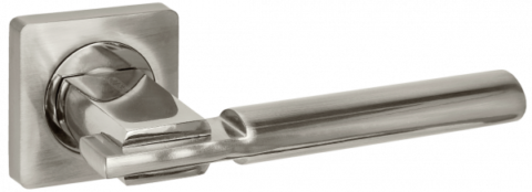 Дверная ручка PUERTO AL 523-02 SN/NP никель матовый / никель блестящий
