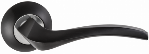 Дверная ручка PUERTO INAL 519-08 B/CP черный/хром блестящий