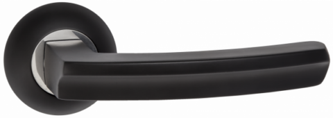 Дверная ручка PUERTO INAL 550-08 B/CP черный/хром блестящий