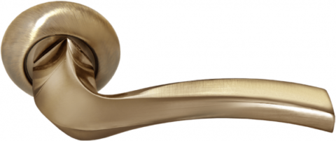 Дверная ручка на круглой розетке RUCETTI RAP 20 AB античная бронза