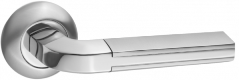 Дверная ручка RENZ "Адриано" DH 84-08 SC/СP матовый хром / хром