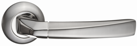 Дверная ручка Renz "Фуроре" DH 11-08 SC/CP хром матовый/ хром блестящий