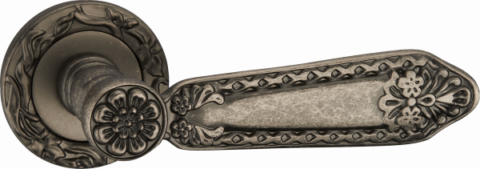 Дверная ручка RENZ "Габриэлла" DH 92-20 SL серебро античное