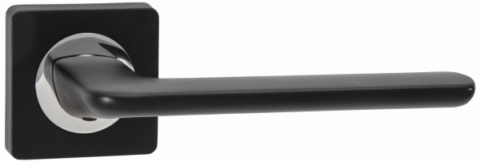 Дверная ручка RENZ "ЛАНА" INDH 95-02 B/CP черный/хром блест