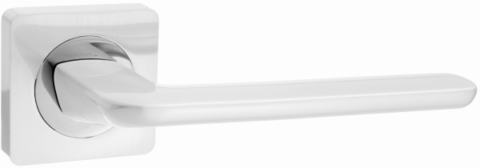 Дверная ручка RENZ "ЛАНА" INDH 95-02 SW/CP супер белый/ хром блест