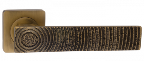 Дверная ручка Renz на квадратной розетке "MADERA" DH 651-02 CF кофе