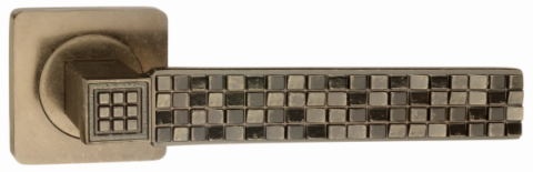 Дверная ручка Renz на квадратной розетке "Родриго" DH 80-02 OB бронза состаренная