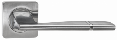 Дверная ручка RENZ "Риволи" DH 72-02 SC/CP матовый хром / хром