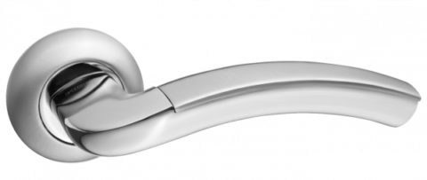 Дверная ручка RENZ "Сицилия" DH 37-08 SN/NP матовый никель/хром