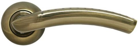 Дверная ручка на круглой розетке RUCETTI RAP 7 AB античная бронза