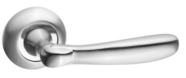 Дверная ручка RENZ "Сан-Марино" DH 27-08 SN/NP матовый никель/хром