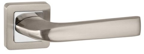 Дверная ручка PUNTO "SATURN QR" SN/CP-3 матовый никель / хром