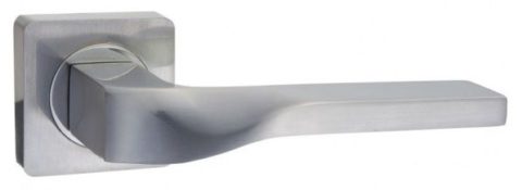 Дверная ручка RENZ на квадратной розетке "ЭННИО" DH 98-02 SC хром матовый