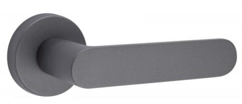Дверная ручка FIMET SHAPE 1320/232 на круглой розетке, антрацит F15
