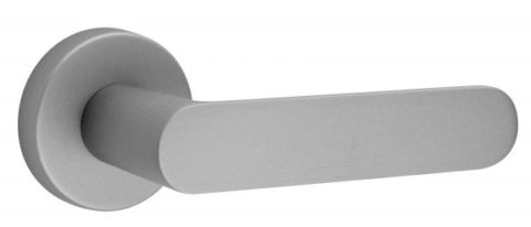 Дверная ручка FIMET SHAPE 1320/232 на круглой розетке, матовый никель F54