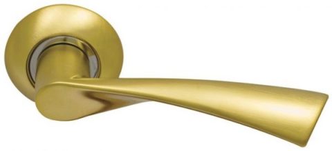 Ручка дверная фалевая на круглой накладке SILLUR X11 S.GOLD матовое золото